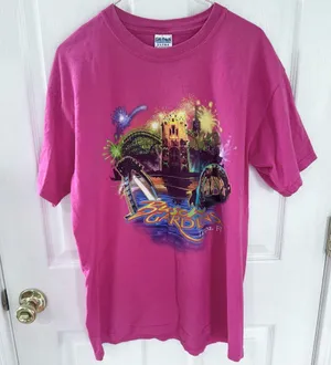 Vintage 90’s BUSCH GARDENS Tampa Fl Pink Short Sleeve Tee - LARGE thumbnail 5