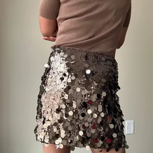 Ann Taylor Loft Brown Sequin Mini Skirt Size 12 thumbnail 4
