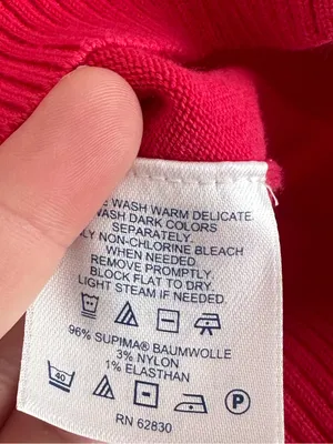 Lands End Red Sleeveless Sweater, Size Small thumbnail 3