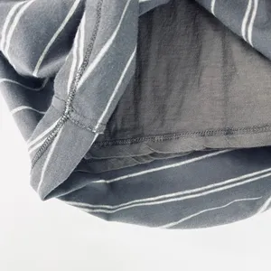 Athleta‎ Ruched Carefree Tee Dress Gray White Stripe Small thumbnail 8