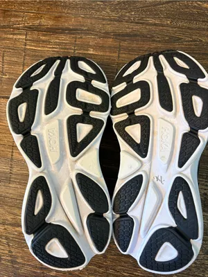 Hoka Bondi 8 Running Shoes Womens 7D Black White Max Cushion Wide thumbnail 7