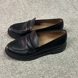 Madewell The Bradley Lugsole Black Leather Loafer Black 9.5 Chunky Preppy Y2K thumbnail 4