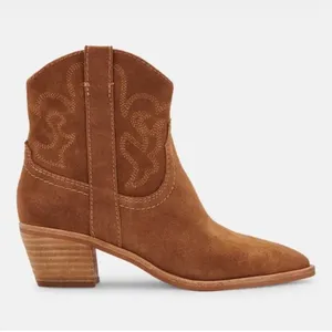 Dolce Vita Solow Suede Pointed Toe Cowboy Western Boots Suede Brown Tan 7.5 thumbnail 12