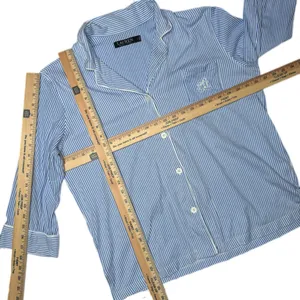 LRL Ralph Lauren Pajama Women's Size L Cotton 3/4 Sleeve Capri Pant Matching Set thumbnail 14