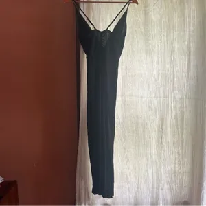 LBLC The Label Revolve Kelcie Midi Gathered Twist Front‎ Dress Slit Black NWT S thumbnail 7