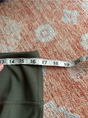 Lululemon super high rise flare groove pant army green sage W5F2GS size 14 thumbnail 5