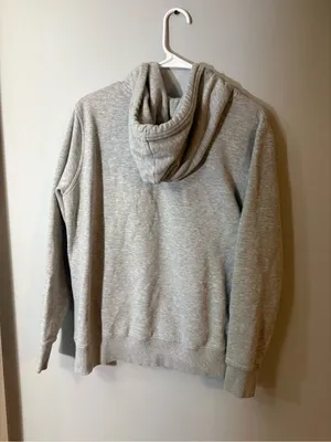The North Face Heather Gray Hoodie‎ with Black Logo Tag thumbnail 3