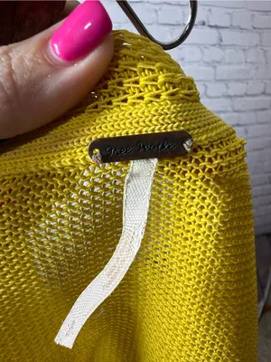 Free People Sunny Yellow Open-Front Knit Cardigan size small thumbnail 11