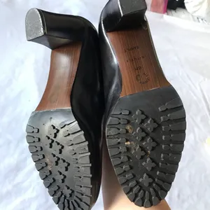 Nine West Black Lug Heeled Leather Loafers thumbnail 6
