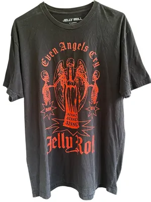 Jelly Roll Even Angels Cry Tee Size XL thumbnail 1