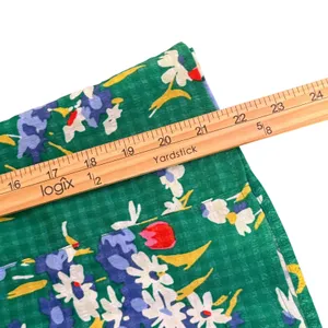 LOFT Green Floral Blouse Ruffle Tie Neck‎ Size XXSP Fairy Cottage Feminine thumbnail 9