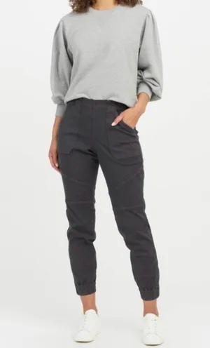 Spanx Stretch Twill Cargo Jogger Size L In Washed Black New With Tag thumbnail 1