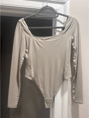 Lululemon Wundermost Nulu Square Neck Bodysuit in Riverstone thumbnail 4