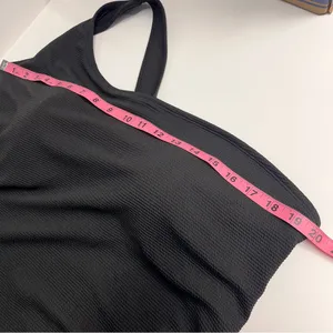 Old Navy black swimsuit one‎ piece crinkly size 3X removable pads clean crotch thumbnail 5