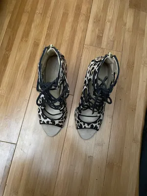 Leopard Print Lace-Uo Heels thumbnail 3