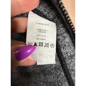 Armani Exchange 100% Wool Black Plaid Full Zip Jacket Cabincore Womens Sz S thumbnail 6