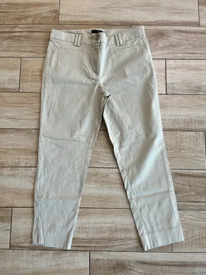 Womens Ann Taylor Khaki Tan Cropped Pants - 6 thumbnail 1