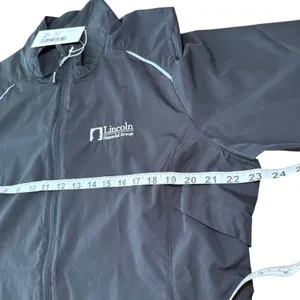Core365‎ Ladies XL Black Lightweight Full Zip Windbreaker Jacket Logo thumbnail 4