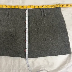 VTG Y2K American Eagle Green Tweed Wool-Blend Low-Rise Mini‎ Skirt Preppy Medium thumbnail 9
