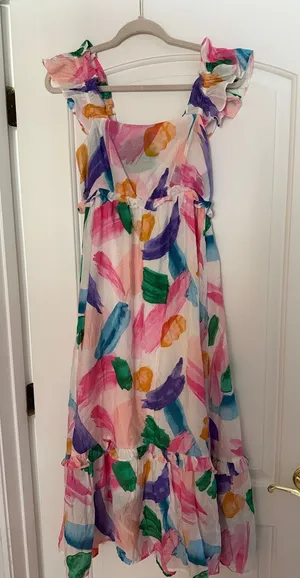 Blu Pepper Multicolor Ruffle Strap Sundress thumbnail 1