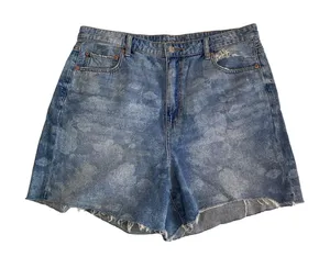American eagle Women's High Waisted Denim Shorts Size 14 thumbnail 1