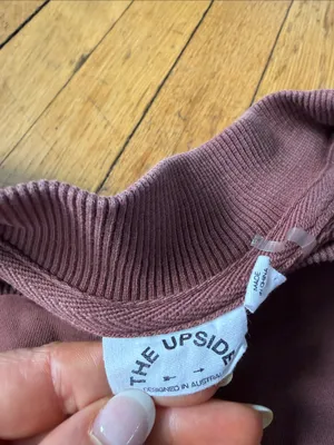The Upside Dusty Mauve Cropped Logo Sweatshirt Pink thumbnail 4