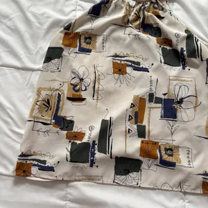 Womens Blouse Top XL Floral Geometric Boho‎ Hippie Beige Sleeveless Fairy Whimsy thumbnail 2