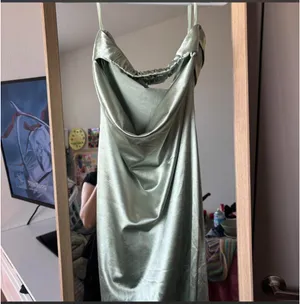 Green Satin Maxi Dress thumbnail 3