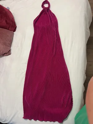 Fuchsia pink maxi dress thumbnail 2