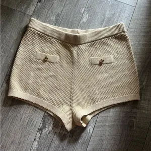 NWT Reformation charlotte cotton shorts Birch large thumbnail 1