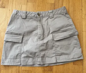 Abercrombie & Fitch Cargo Mini Skirt Beige S EUC Utility Chic Street Preppy Y2K thumbnail 1