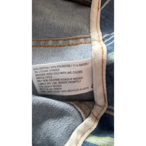 Wild Fable Blue Striped‎ Denim Mini Skirt Size 2 Back Zip Stretch A-Line Retro thumbnail 4