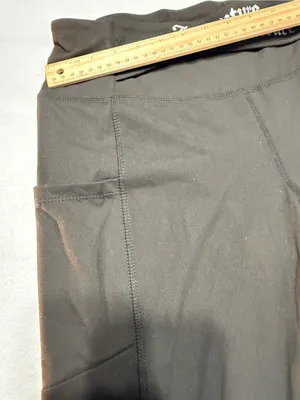 Juicy Couture Sport NWT Black Leggings crisscross Logo Waistband Sz M thumbnail 6