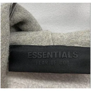 Fear‎ of God Essentials Hoodie S Taupe Gray Oversized Pullover FOG thumbnail 2