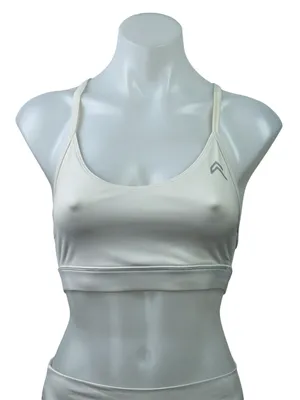 Oner Active Everyday White Racerback Workout Active Sports Bra Crop Tank Top S thumbnail 1