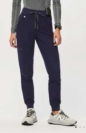 Figs Zamora Jogger High Waisted Scrub Pants Elastic Waist Navy Blue Medium Nurse thumbnail 1