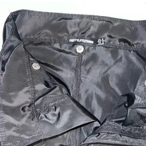 Pretty little thing windbreaker raver wide leg pants black size 2 thumbnail 7