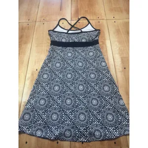 Soybu Womens Black White Geometric Print‎ Crisscross Back Mini Dress Size Small thumbnail 3