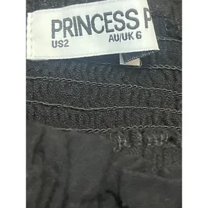 Princess Polly Black Sleeveless Ruched Ruffle Cami Camisole Tank Crop Top Size S thumbnail 3