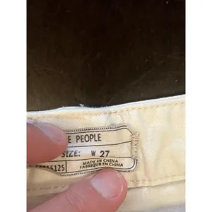 Free People Distressed Skinny Jeans Womens 27 White Slim Stretch Denim thumbnail 8