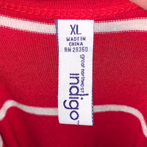 Great Northwest Indigo Red with White Stripes Sleeveless Maxi Dress thumbnail 4