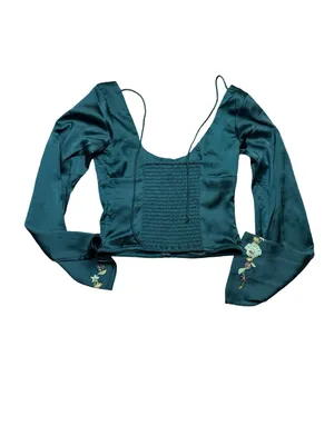 ✨🌲 Free‎ People Autumn Bloom Midi Skirt Set XS Embroidered Forest Green 🌲✨ thumbnail 5