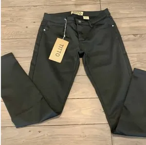 Titto Black Canvas Pants NWT Size 14 thumbnail 1
