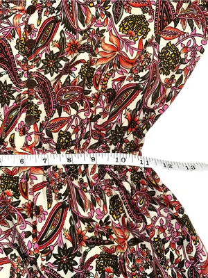 Anthropologie Boemo Boho Floral Paisley Print Bell Sleeve Tiered Maxi Dress S thumbnail 7