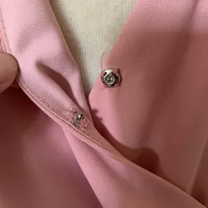 FAME AND PARTNERS Georgette Blush Pink V-Neck Wrap Cocktail‎ Feminine Dress Sz 14 thumbnail 13