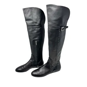 Christian Dior Galliano Ethnic Black Leather Studded OTK Boots EU 40 FW2004 Y2K thumbnail 4