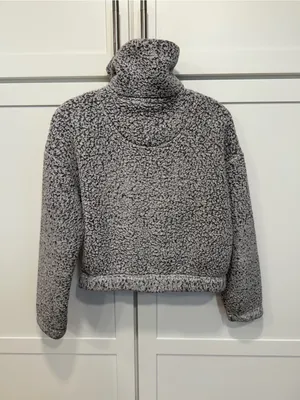 Women’s Gray Hippie Rose Half-Zip Pullover Fleece thumbnail 3