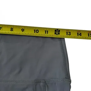 Womens Gray High Waisted Biker Cycling Shorts with Pockets Size Large | 0345 thumbnail 4
