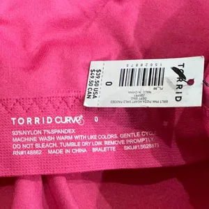 Torrid Seamless Lace Band Pizza My Heart Pink Bralette Size 0 (L/12) thumbnail 8