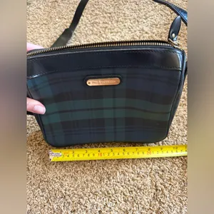 POLO RALPH‎ LAUREN Plaid Shoulder Bag Crossbody Vintage with Luggage Tag thumbnail 13